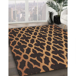 Machine Washable Transitional Black Brown Rug in a Family Room, wshpat2666