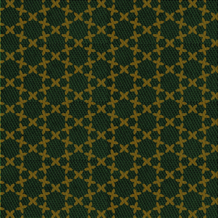 Round Patterned Black Rug, pat2667grn