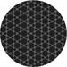 Square Patterned Black Rug, pat2667gry