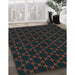 Patterned Charcoal Blue Rug in Family Room, pat2667lblu