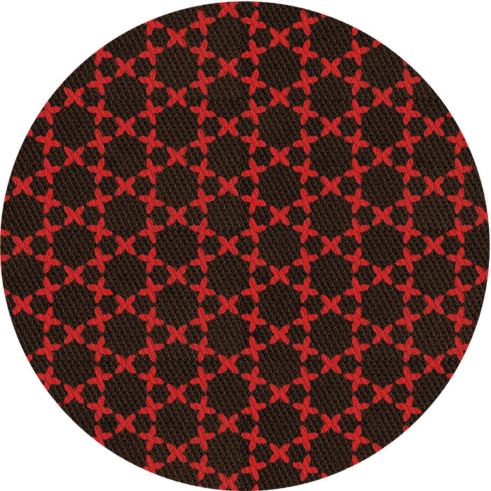 Square Patterned Midnight Gray Rug, pat2667org