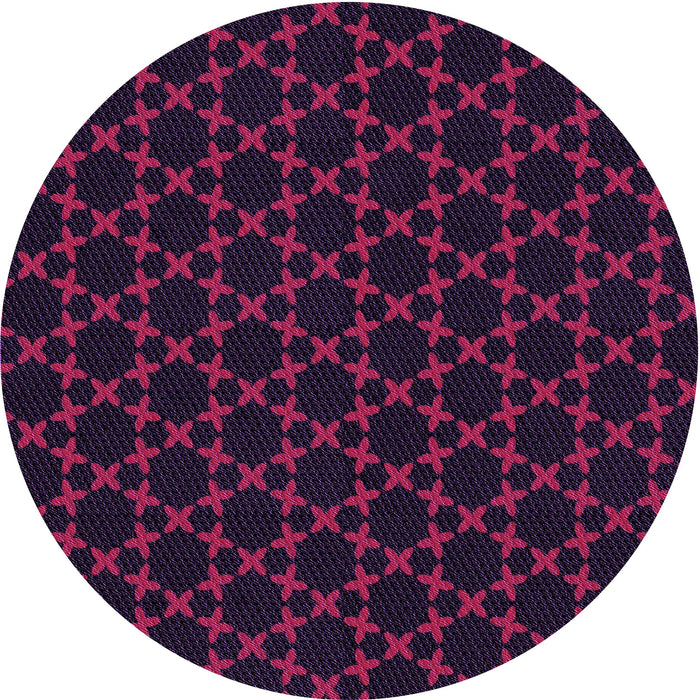 Square Machine Washable Transitional Medium Violet Red Pink Rug in a Living Room, wshpat2667pur