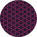 Square Machine Washable Transitional Medium Violet Red Pink Rug in a Living Room, wshpat2667pur