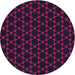 Square Patterned Medium Violet Red Pink Rug, pat2667pur