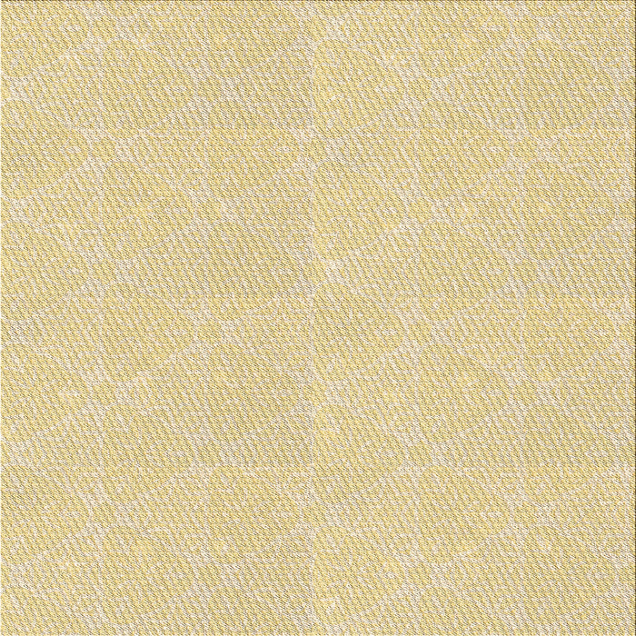 Round Machine Washable Transitional Sun Yellow Rug, wshpat2668brn