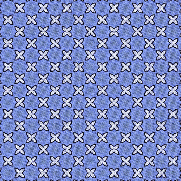 Round Patterned Denim Blue Rug, pat2669blu