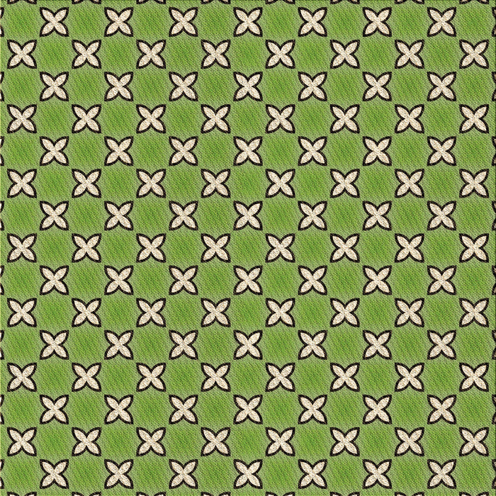 Round Patterned Yellow Green Rug, pat2669brn