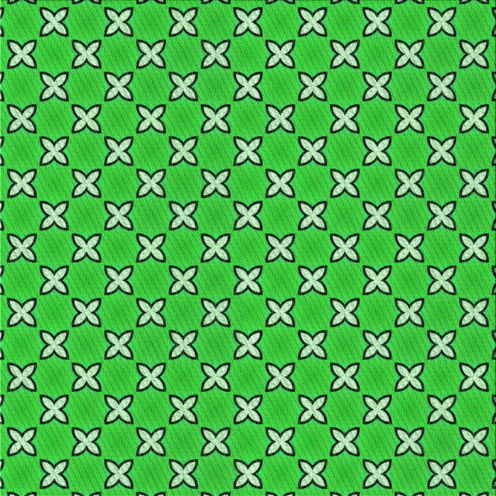 Round Patterned Neon Green Rug, pat2669grn