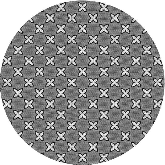 Square Patterned Dark Gray Rug, pat2669gry