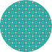 Square Patterned Bright Cyan Blue Rug, pat2669lblu