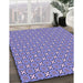 Machine Washable Transitional Slate Blue Rug in a Family Room, wshpat2669pur