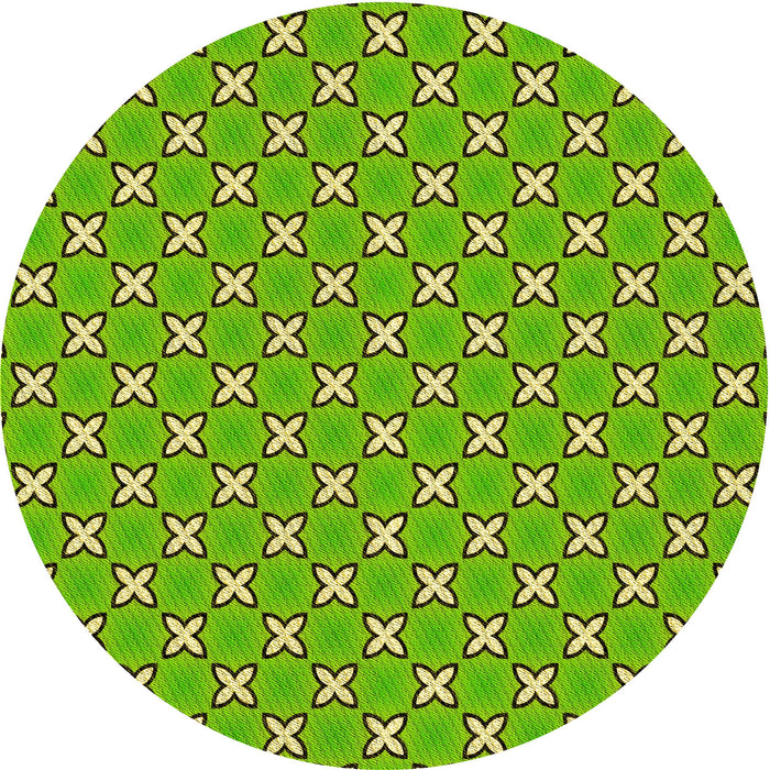 Square Patterned Emerald Green Rug, pat2669yw