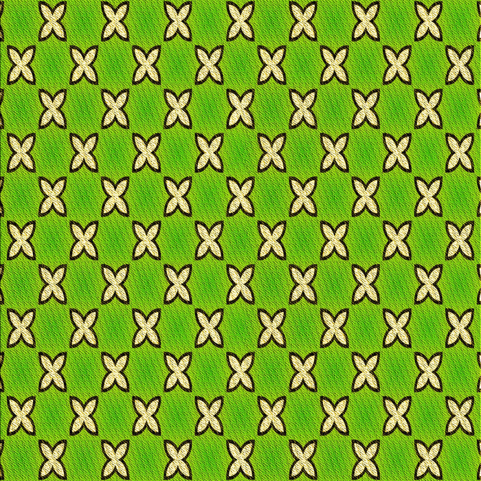 Patterned Emerald Green Rug, pat2669yw