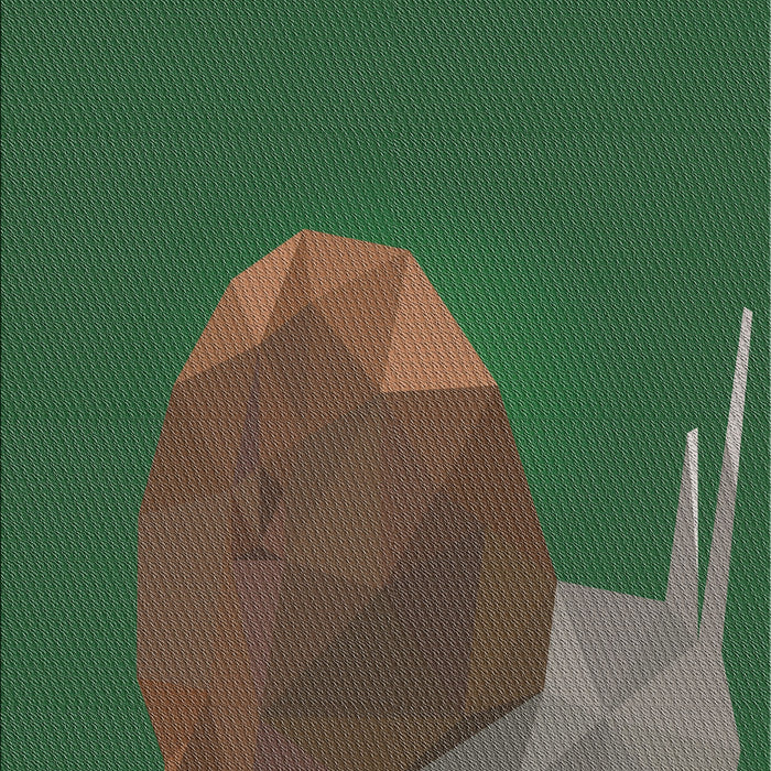 Patterned Forest Green Novelty Rug, pat266