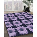 Machine Washable Transitional Blue Rug in a Family Room, wshpat267blu