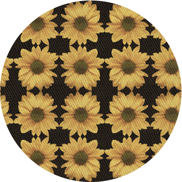 Square Machine Washable Transitional Bakers Brown Rug in a Living Room, wshpat267brn