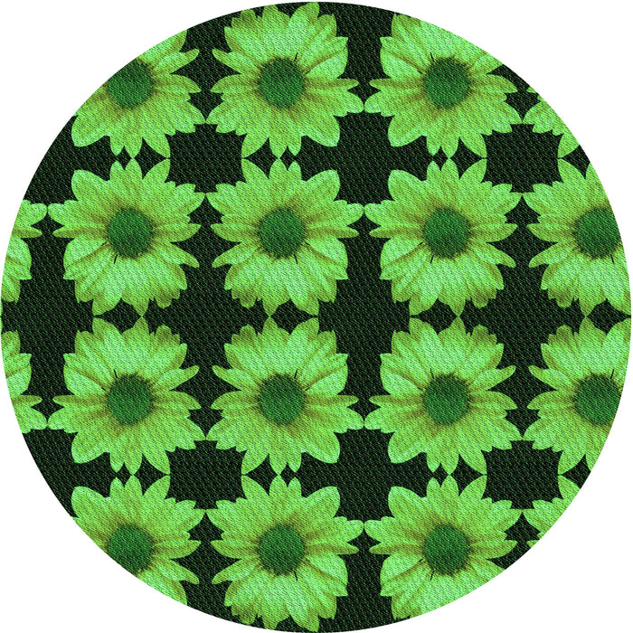 Square Patterned Deep Emerald Green Rug, pat267grn