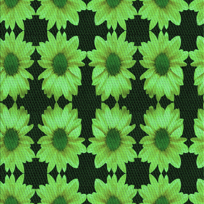 Patterned Deep Emerald Green Rug, pat267grn