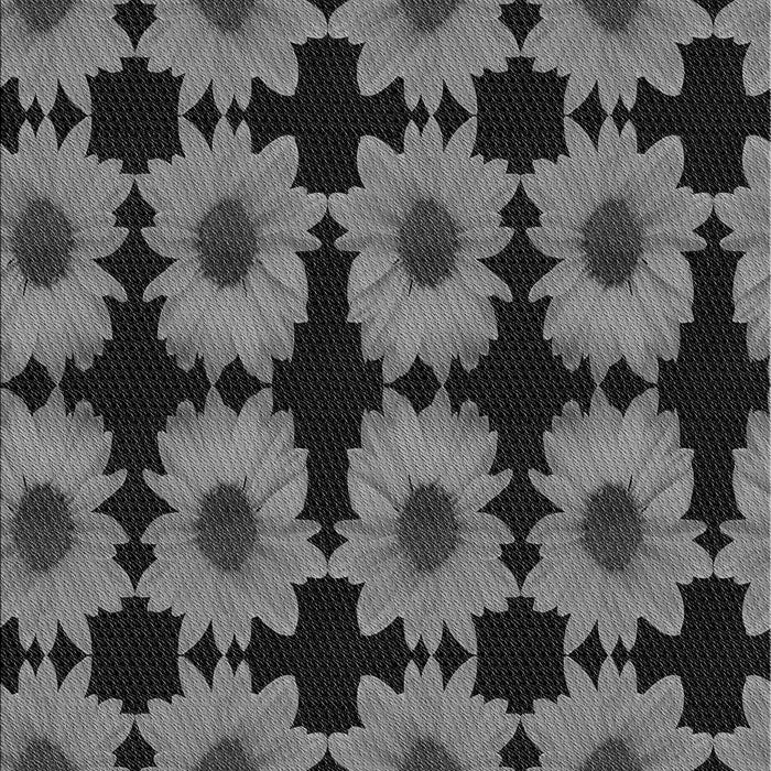 Patterned Charcoal Black Rug, pat267gry