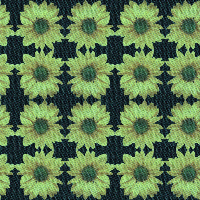 Round Patterned Dark Slate Grey Green Rug, pat267lblu