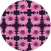 Square Patterned Deep Mauve Purple Rug, pat267pur