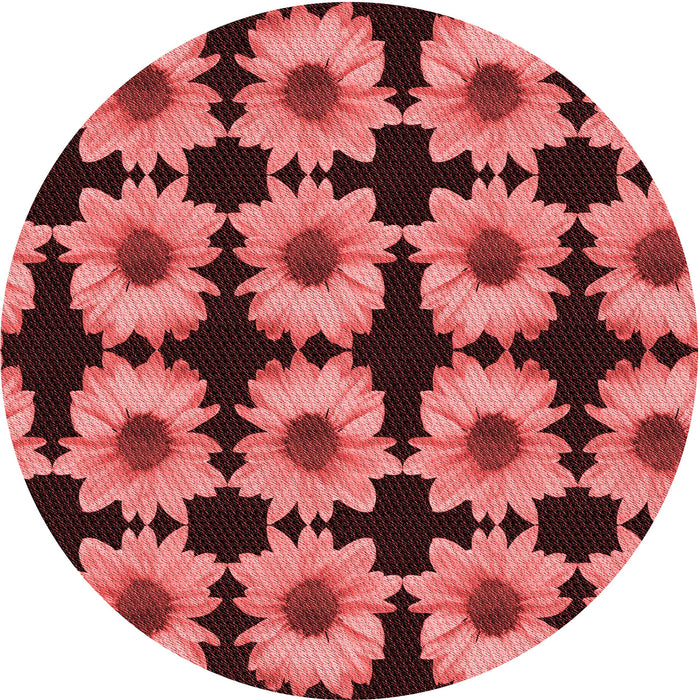 Square Patterned Saffron Red Rug, pat267rd