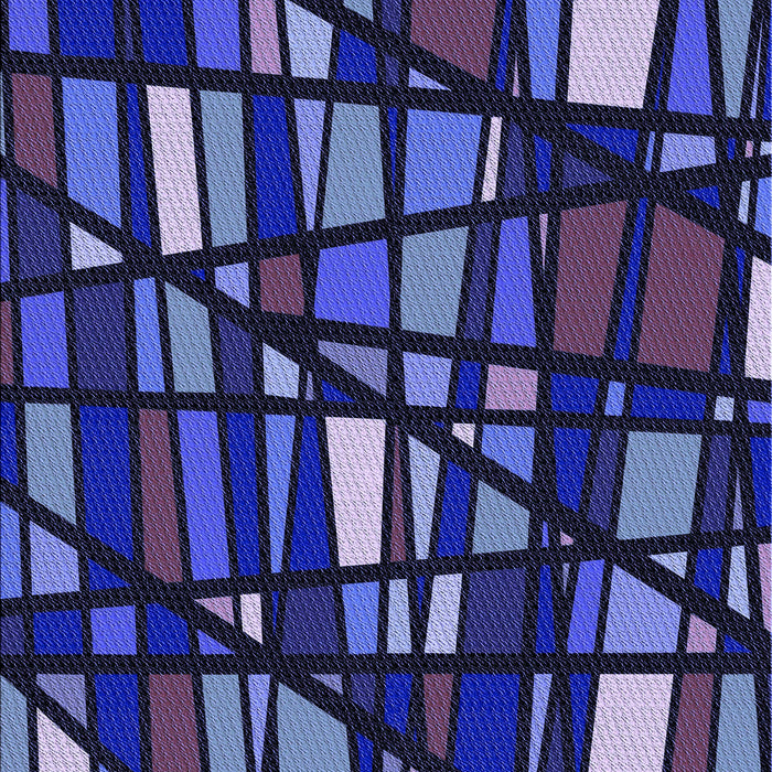 Patterned Midnight Blue Rug, pat2670blu