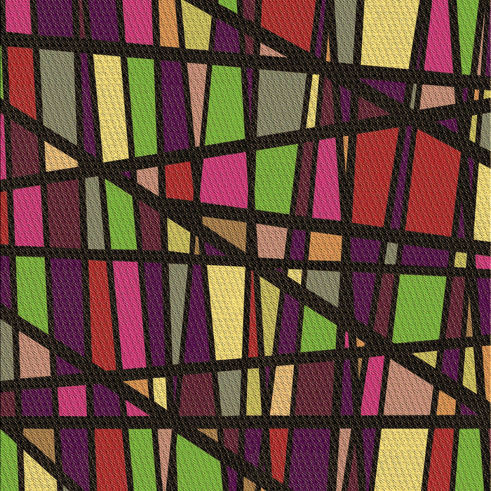 Patterned Deep Red Rug, pat2670brn