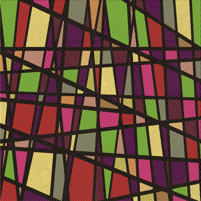 Round Patterned Deep Red Rug, pat2670brn