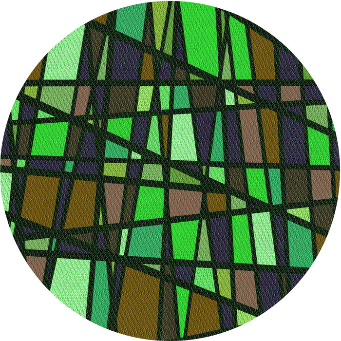 Square Patterned Midnight Gray Rug, pat2670grn