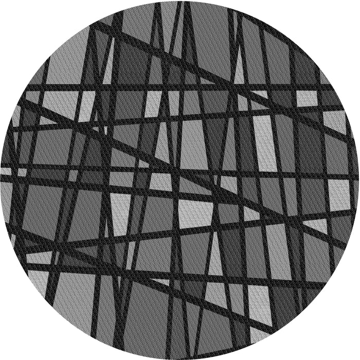 Square Machine Washable Transitional Charcoal Black Rug in a Living Room, wshpat2670gry