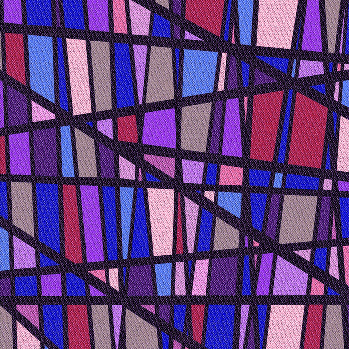 Patterned Indigo Purple Rug, pat2670pur