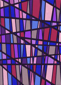Machine Washable Transitional Indigo Purple Rug, wshpat2670pur