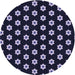 Square Patterned Periwinkle Purple Rug, pat2671blu