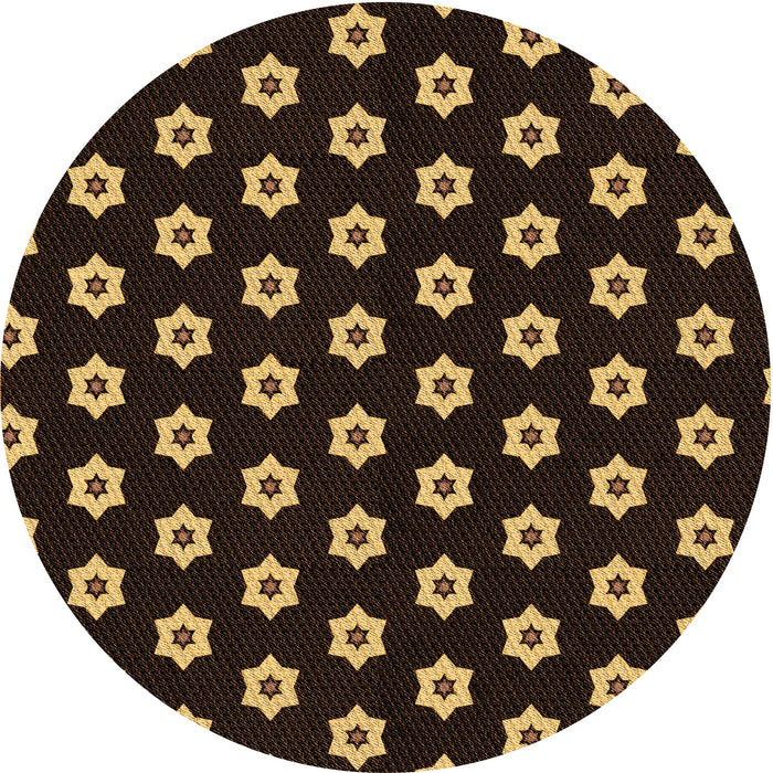 Square Patterned Light Brown Rug, pat2671org
