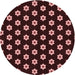 Square Patterned Chocolate Brown Rug, pat2671rd