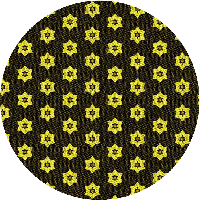 Square Patterned Black Rug, pat2671yw