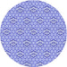 Square Patterned Blue Rug, pat2672blu