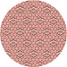 Square Patterned Red Rug, pat2672brn