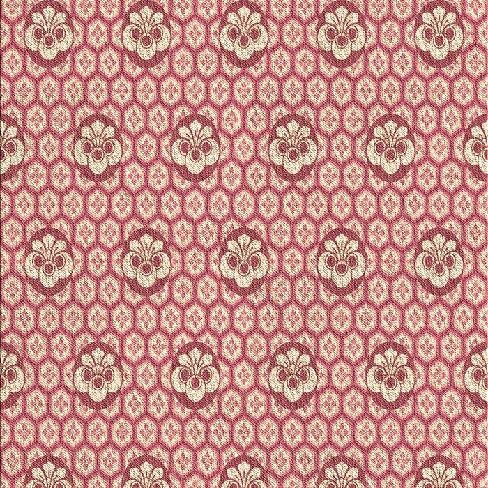 Patterned Red Rug, pat2672brn