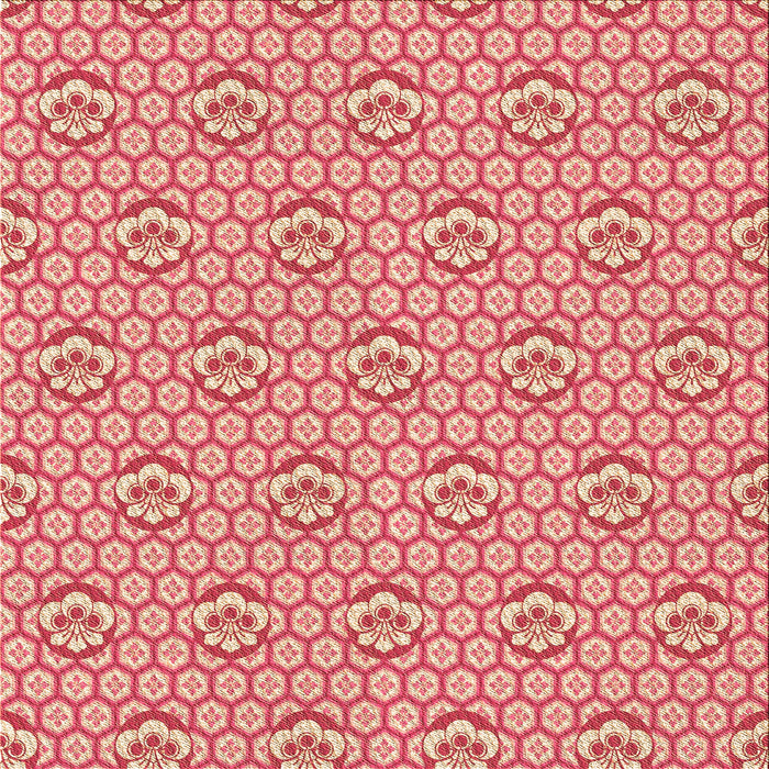 Round Patterned Crimson Red Rug, pat2672org