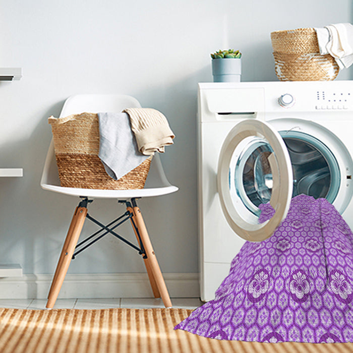 Machine Washable Transitional Blossom Pink Rug in a Washing Machine, wshpat2672pur