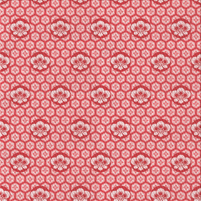 Round Patterned Pastel Pink Rug, pat2672rd