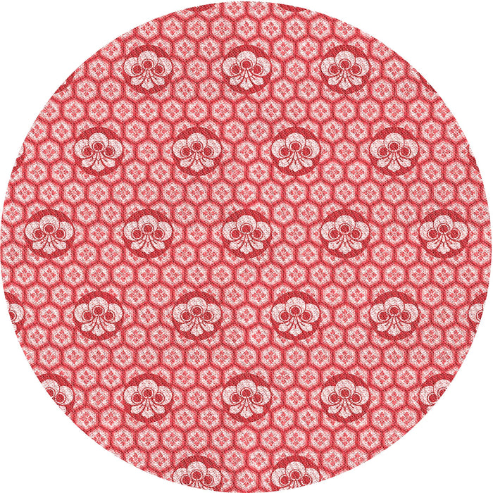 Square Patterned Pastel Pink Rug, pat2672rd