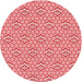 Square Patterned Pastel Pink Rug, pat2672rd