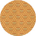 Square Patterned Orange Red Orange Rug, pat2672yw