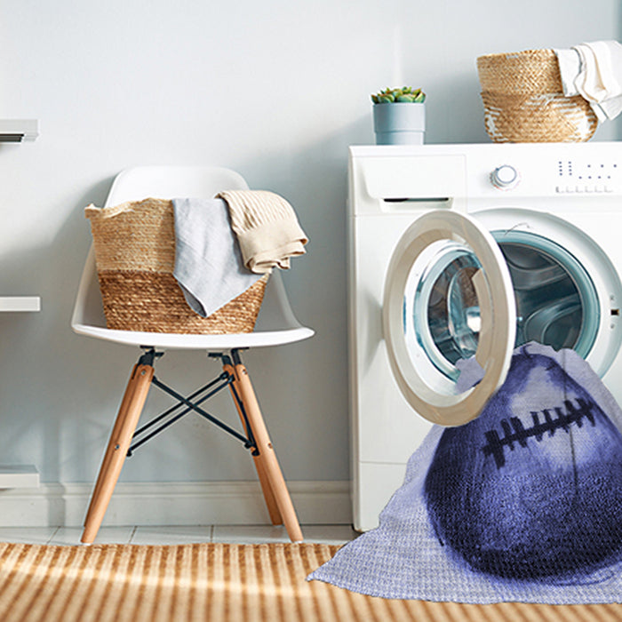 Machine Washable Transitional Deep Periwinkle Purple Rug in a Washing Machine, wshpat2673blu