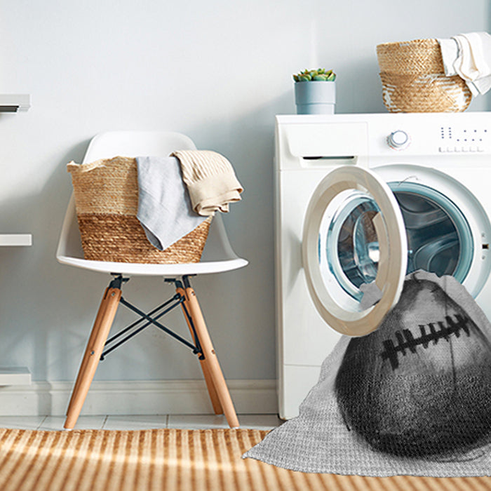 Machine Washable Transitional Carbon Gray Rug in a Washing Machine, wshpat2673gry