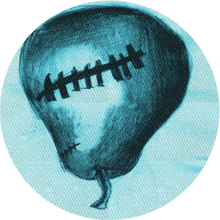 Square Patterned Dark Cyan Green Rug, pat2673lblu