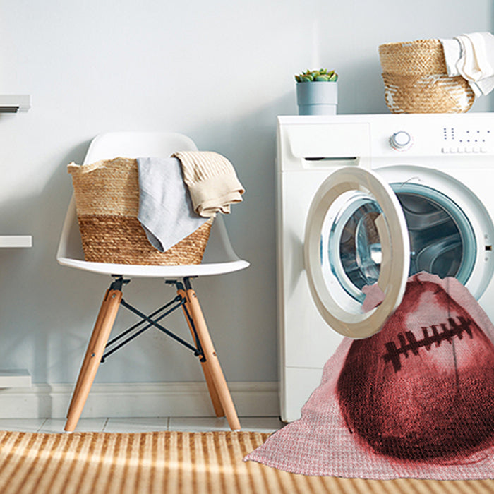 Machine Washable Transitional Deep Rose Pink Rug in a Washing Machine, wshpat2673rd